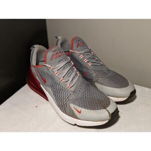 Nike Air Max 270 Lace Up Athletic Shoe Mens Size 15 CW7048-001 Gray Red